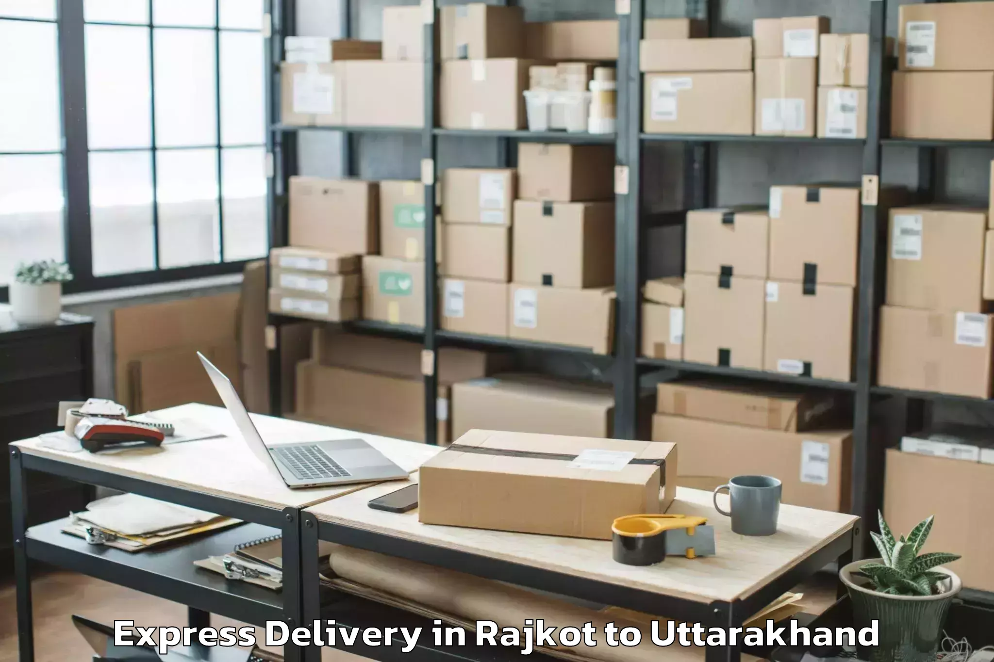 Professional Rajkot to Dit University Dehradun Express Delivery